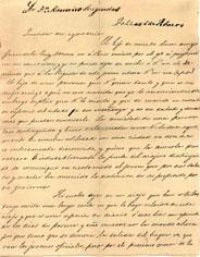 Primera imagen del registro Fotocopia Carta escrita por Carmen Arriagada a Juan Mauricio Rugendas
