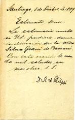 Primera imagen del registro Carta del Doctor R.A. Philippi a un Amigo