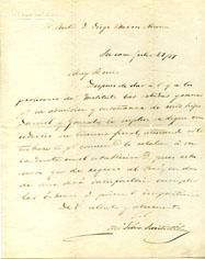 Primera imagen del registro Carta de José Silva Santistevan a Diego Barros Arana