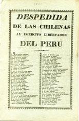 Primera imagen del registro Despedida de las Chilenas al Ejército Libertador del Perú