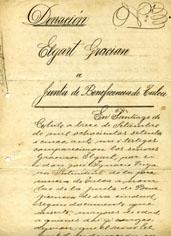Primera imagen del registro Oficio de Donación de Elgart Gracian a la Junta de Beneficiencia de Talca