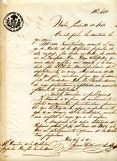 Primera imagen del registro Oficio de Don Juan Esteban Rodriguez a Don José Eusebio Barros