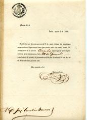 Primera imagen del registro Carta de Nicolas Lois a Don José Eusebio Barros