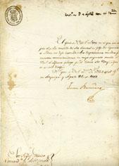 Primera imagen del registro Oficio de Don Juan Bahamonde