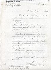 Primera imagen del registro Fotocopia de Oficio de la Intendencia de Talca a las Religiosas del Monasterio