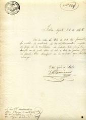 Primera imagen del registro Carta dirigida a los Señores para formar la matricula de los establecimientos que pagan posesión