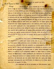 Primera imagen del registro Carta del Banco Español de Chile a su Gerente del Centro Español de Talca