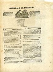 Primera imagen del registro Periódico " Guerra a la Tiranía" N° 24