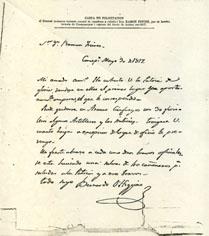 Primera imagen del registro Fotocopia de Carta de Felicitaciones al General Don Ramón Freire por su heroica Victoria