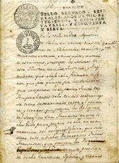Primera imagen del registro Escritura otorgada por la Superior Junta de Temporalidades