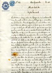 Primera imagen del registro Carta de Doña Mercedes Correa de N. A Carmen Arrigada