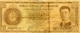 Primera imagen del registro Cincuenta guaraníes