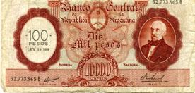 Primera imagen del registro Diez mil pesos argentinos