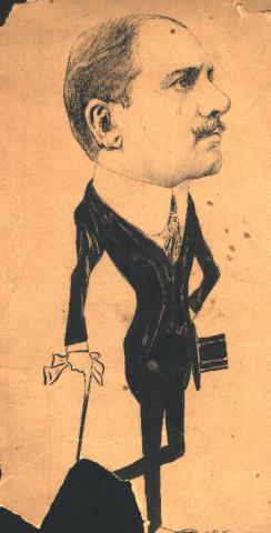Primera imagen del registro Caricatura de Luis Orrego Luco