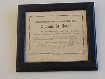 Primera imagen del registro Primera exposición Ganadera e Industrial de Chiloé, concede este diploma a la yegua chiloxi. 28/02/1942
