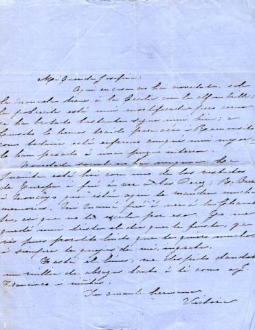 Primera imagen del registro Carta de Victoria Subercaseaux a su hermana Josefina