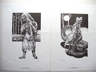 Primera imagen del registro Mitos de Chiloe; ilustraciones.