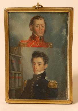 Primera imagen del registro Retratos de Bernardo O'Higgins y José Tomás Argomedo