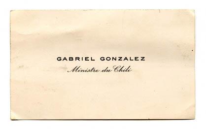 Primera imagen del registro Gabriel González Ministro de Chile