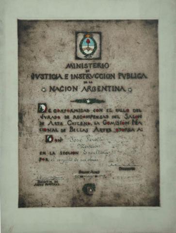 Primera imagen del registro Diploma del Ministerio de Justicia e Instrucción Pública de la Nación Argentina