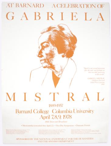 Primera imagen del registro At Barnard a celebration of Gabriela Mistral