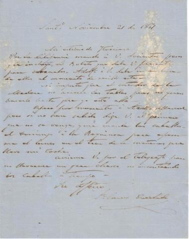 Primera imagen del registro Carta de Blanco Encalada al Señor Iturraiga