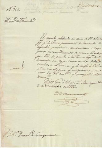 Primera imagen del registro Oficio del Ministerio de Hacienda de 1823