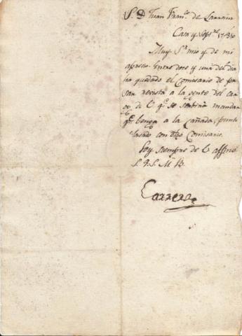Primera imagen del registro Carta a Don Francisco Larraín