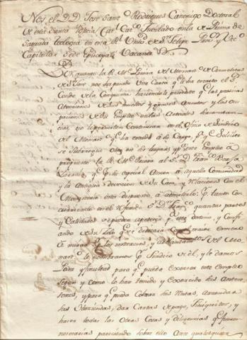 Primera imagen del registro Manuscrito de agosto de 1807