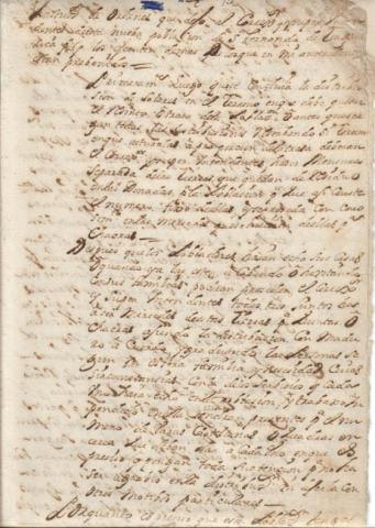Primera imagen del registro Documento firmado por Manso de Velasco fechado en 1743