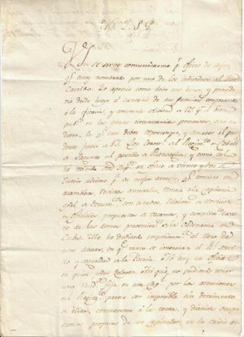 Primera imagen del registro Manuscrito fechado en Junio de 1808