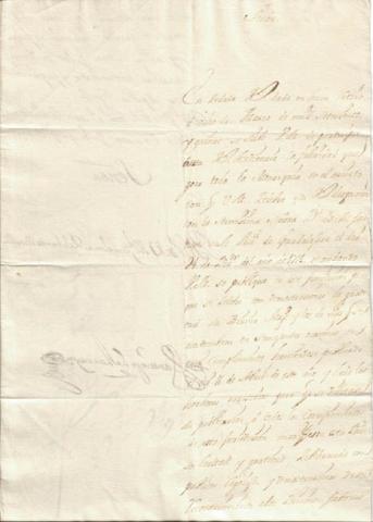 Primera imagen del registro Documento original de Santiago de Larraín