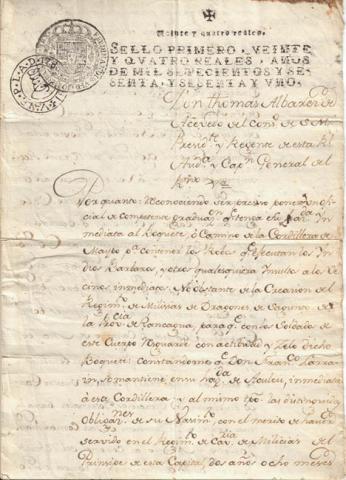 Primera imagen del registro Título de Teniente coronel de Francisco Larraín