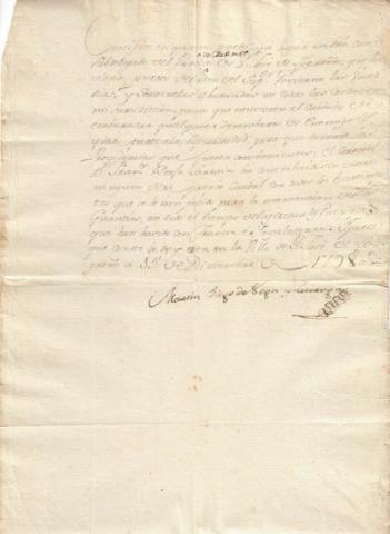 Primera imagen del registro Certificado del 15 de diciembre de 1798.