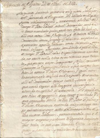 Primera imagen del registro Nombramiento de la ciudad de San Fernando de Tinguiririca