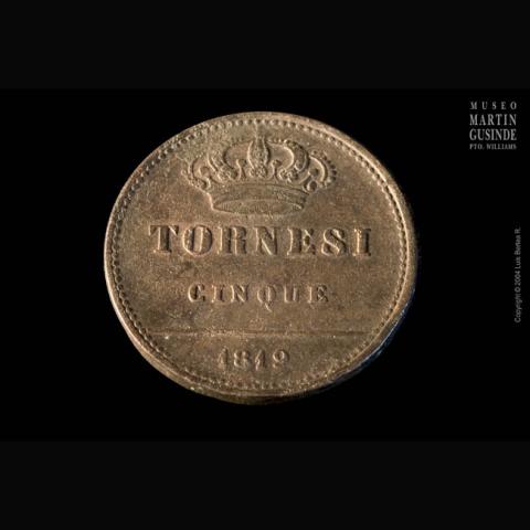 Primera imagen del registro 5 tornesi de Las Dos Sicilias, Italia