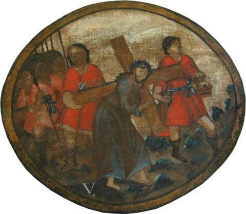 Primera imagen del registro Séptima Estación del Vía Crucis, Jesús carga la cruz