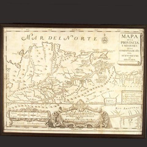 Primera imagen del registro Mapa de la Provincia y Missiones de la Compañía de Jesús del Nuevo Reyno de Granada