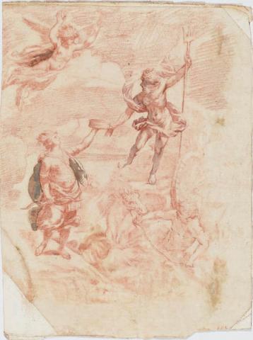 Primera imagen del registro A las abejas reinantes, florido tributo: ofrenda de la India a los Barberini (anverso) / Variados estudios (reverso)