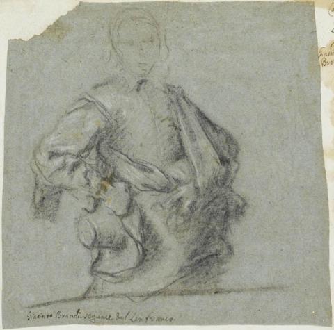 Primera imagen del registro Figura de gentilhombre con sombrero (reverso)