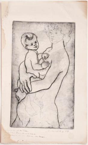 Primera imagen del registro Madre desnuda con niño en los brazos