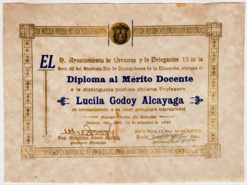 Primera imagen del registro Diploma al mérito