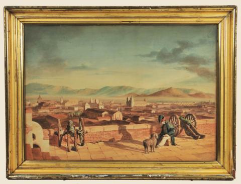Primera imagen del registro Vista de la Ciudad de Santiago tomada desde el Castillo de Hidalgo en el Cerro Santa Lucía
