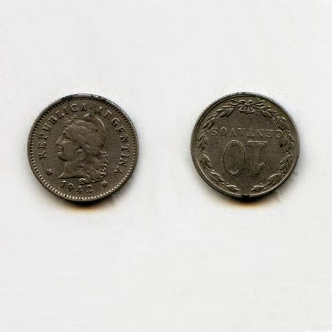 Primera imagen del registro 10 centavos 1942