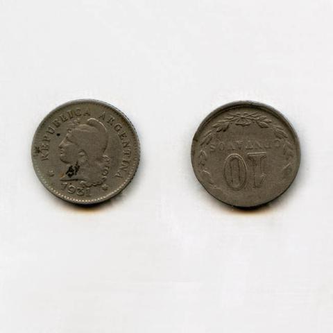 Primera imagen del registro 10 centavos 1931