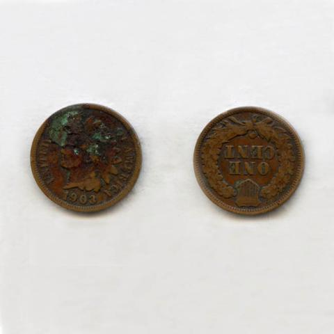 Primera imagen del registro One cent 1903