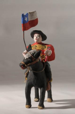 Primera imagen del registro Jinete con bandera chilena