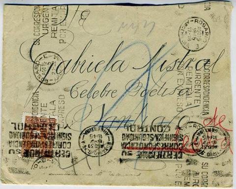 Primera imagen del registro Carta a Gabriela Mistral