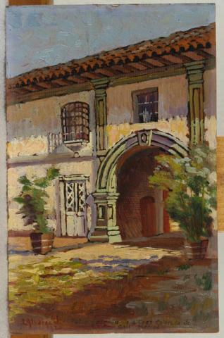 Primera imagen del registro Patio y zaguán de la Casa Colorada de la calle Merced