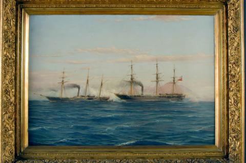 Primera imagen del registro Combate naval de Papudo